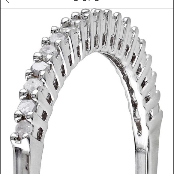 🆕💍 NEW IN BOX 0.36 CARAT WEIGHT THIN STERLING SILVER DIAMOND💎ANNIVERSARY BAND - Picture 6 of 14